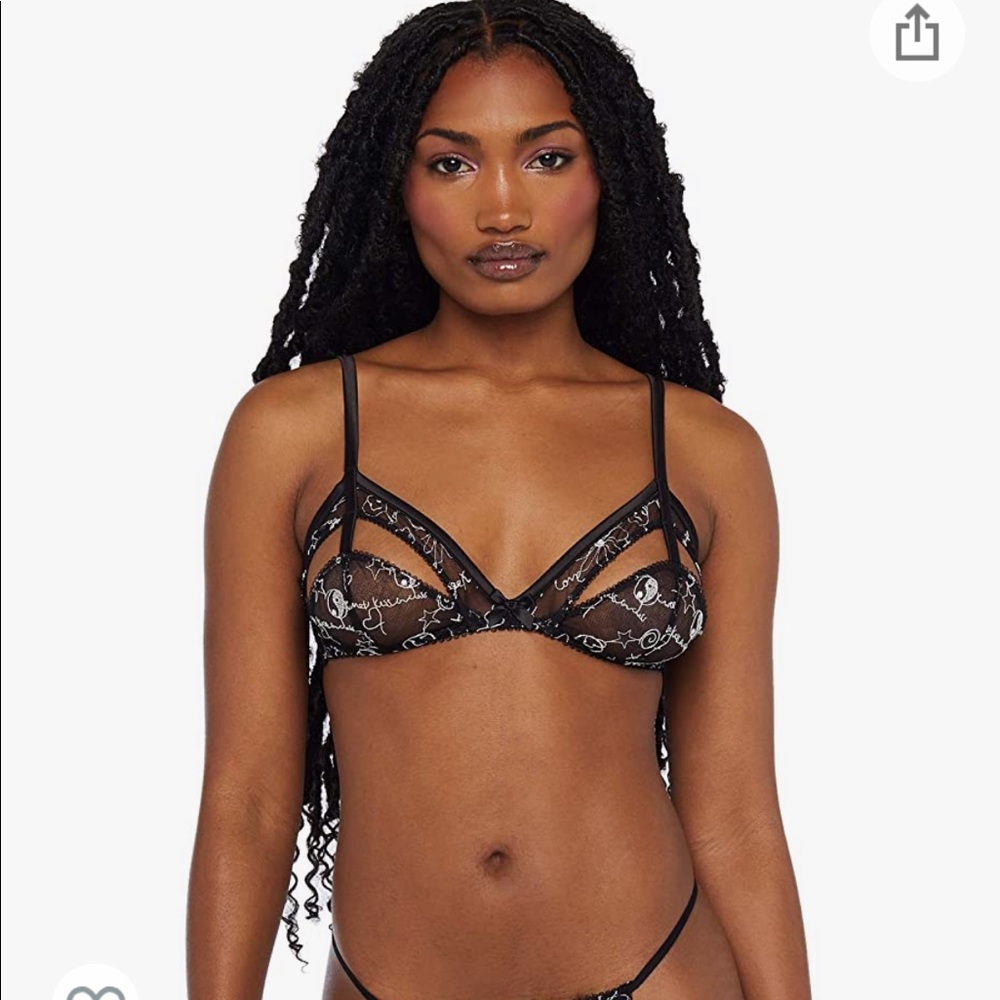 Savage x Fenty Dear Diary embroidered caged bralette